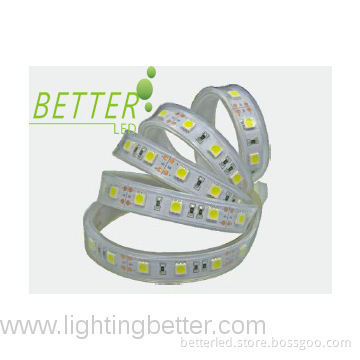 IP67 white color 5050 led strip half tube+PU glue 60led/m with 10mmPCB